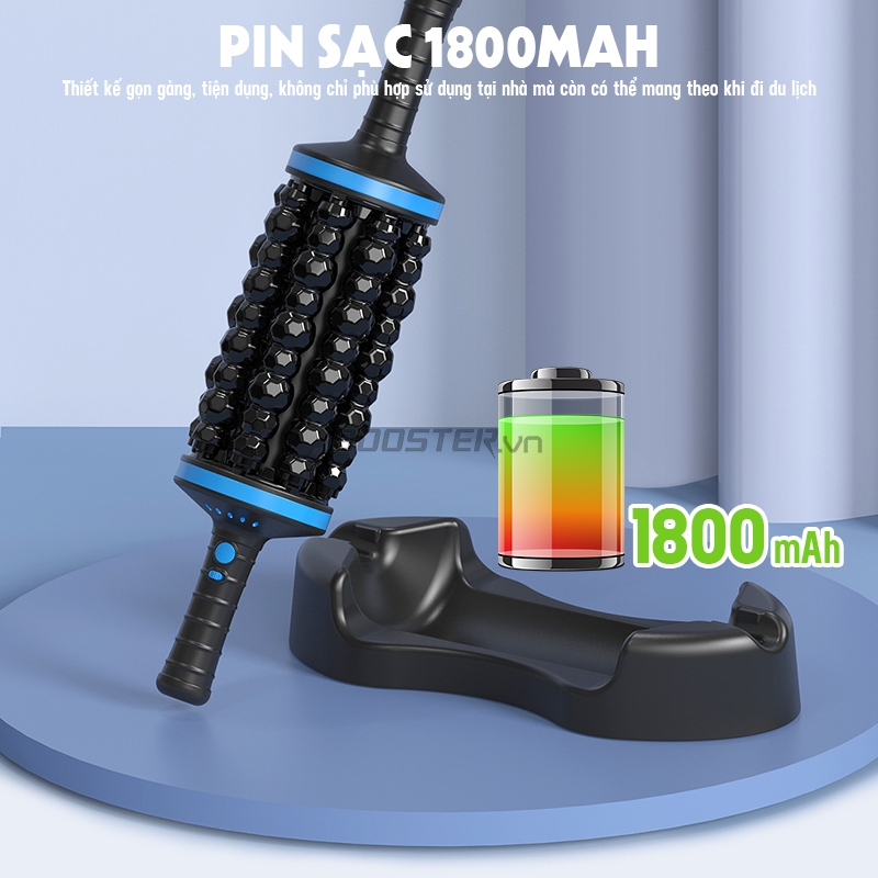 Con lăn massage thư gi&atilde;n pin sạc 1800 mAh Puli PL-699DC 