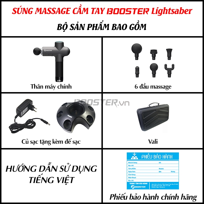 Súng massage gun Ai Booster Lightsaber 126W