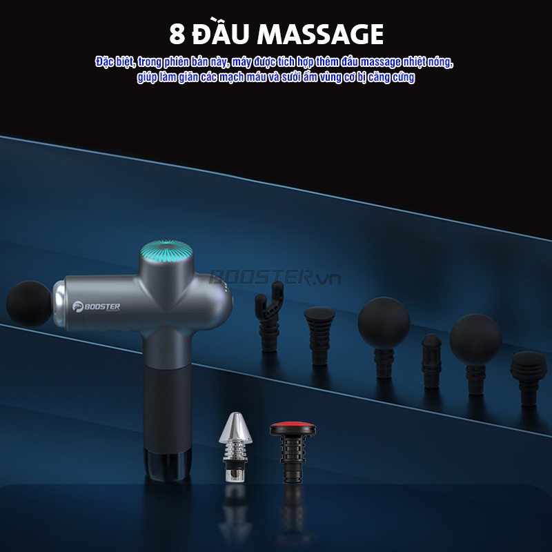 M&aacute;y massage cầm tay Booster LS với 8 đầu massage