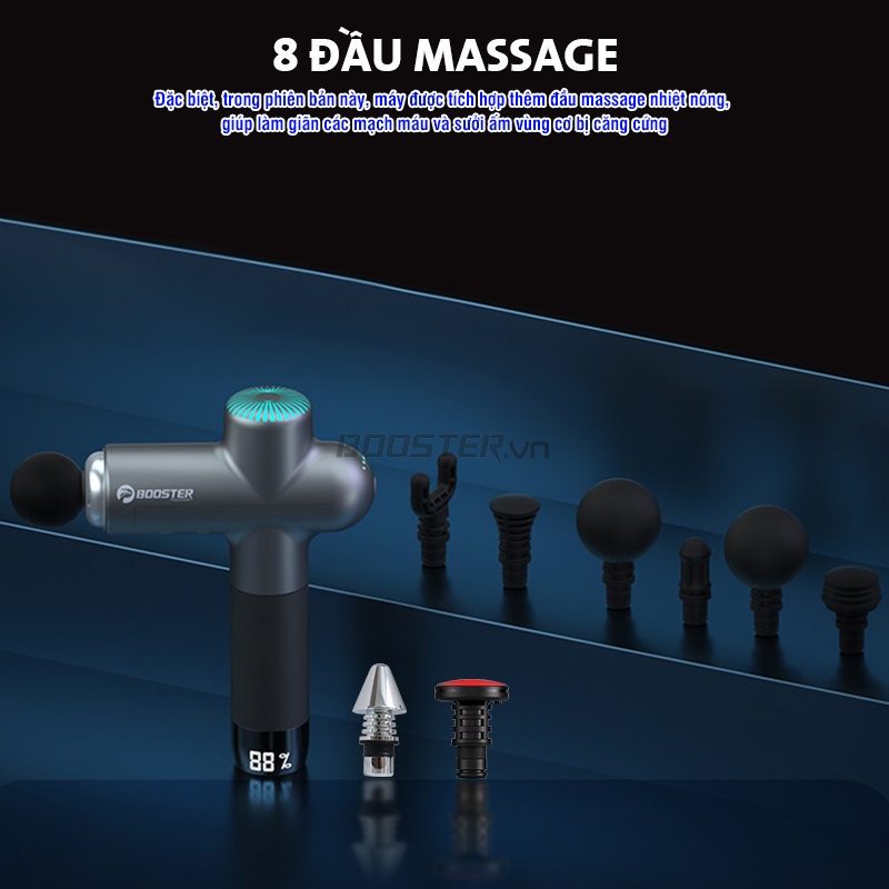 M&aacute;y massage cầm tay Booster LS với 8 đầu massage