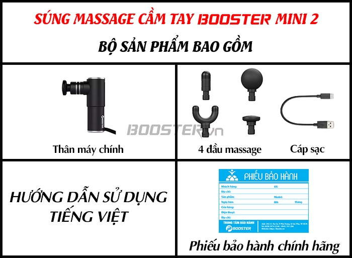 S&uacute;ng massage gi&atilde;n cơ cao cấp Booster MINI 2