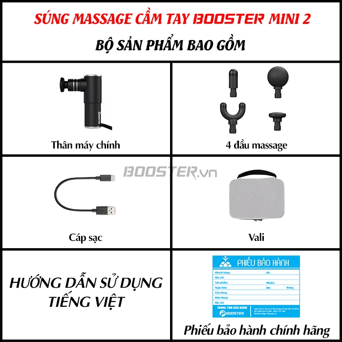 Súng massage giãn cơ cao cấp Booster MINI 2