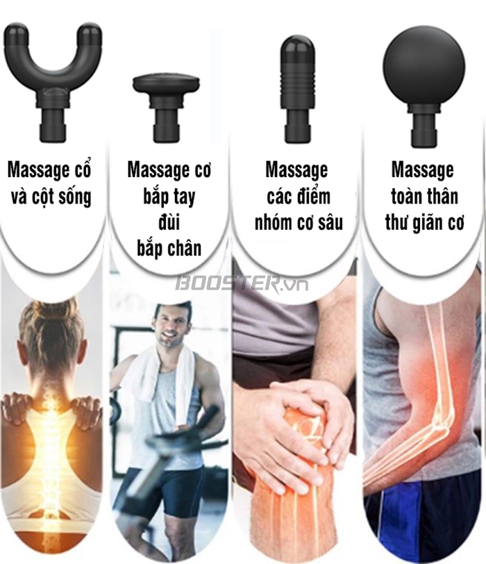 Súng massage cầm tay Mini Booster V2 - Xám