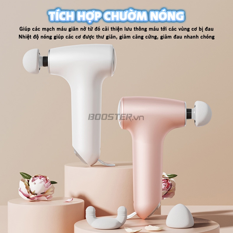 Súng massage cầm tay tích hợp chườm nóng Booster Mini CC