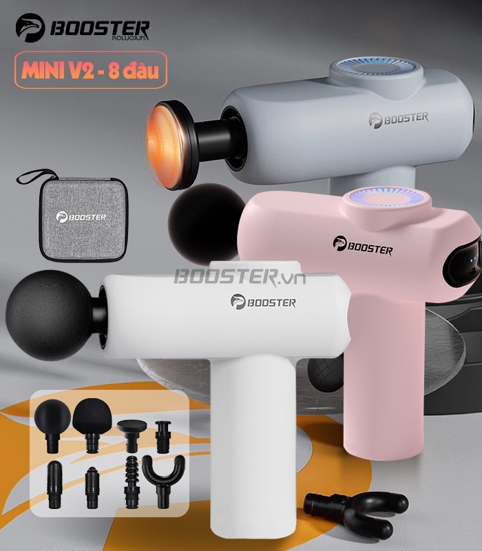 Súng massage cầm tay Booster Mini V2 8 đầu