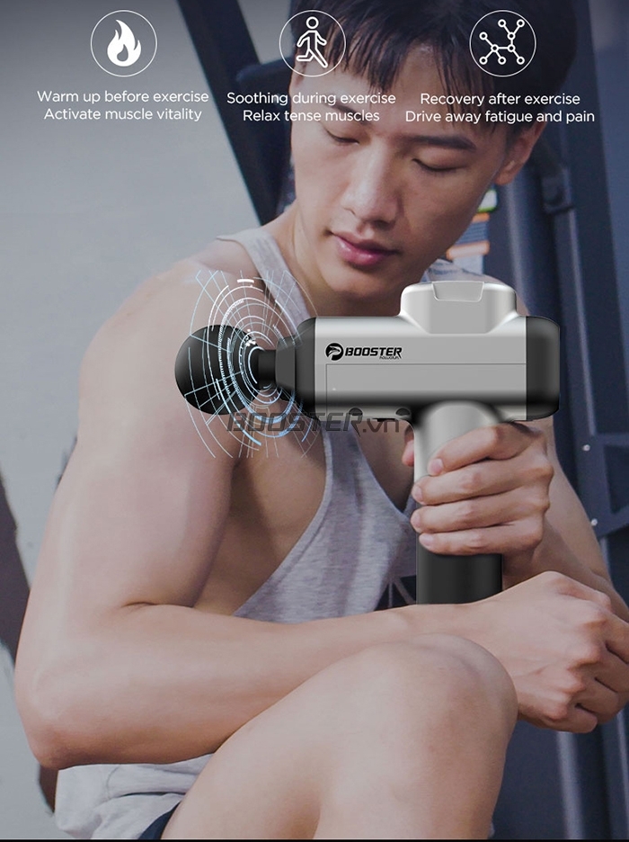 Máy massage cầm tay Booster M2 New hỗ trợ giảm căng đau cơ bắp 