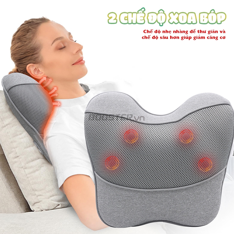 Gối massage lưng cổ vai gáy 2 chế độ Booster ST-1203