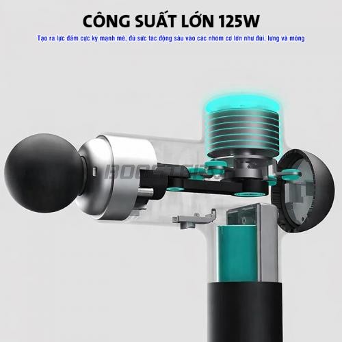 Súng Massage Cầm Tay Booster Boluojun LS - Có kèm đầu nóng massage (Mới) thư giãn và hỗ trợ giảm đau