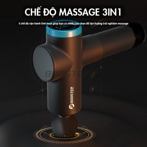 Súng massage cầm tay Booster M2-B – 9 đầu cảm biến lực đấm AI 120W