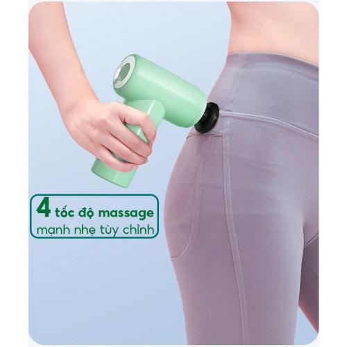 Súng massage cầm tay mini Booster X6 - Xanh ngọc