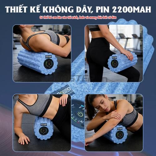 Con lăn massage giãn cơ toàn thân Booster PI ROLLER - Vân sóng lớn