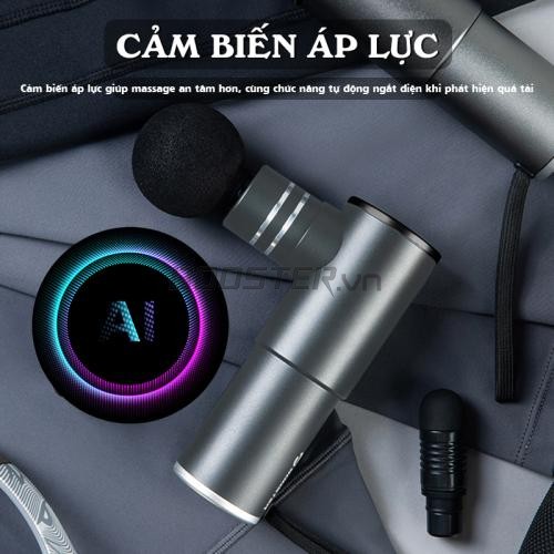 Súng massage giãn cơ Booster MINI 2A - 70W 5 đầu massage 
