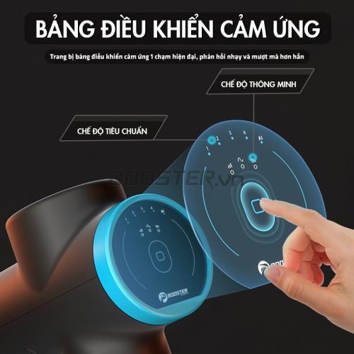 Súng massage cầm tay Booster M2-B – 9 đầu cảm biến lực đấm AI 120W