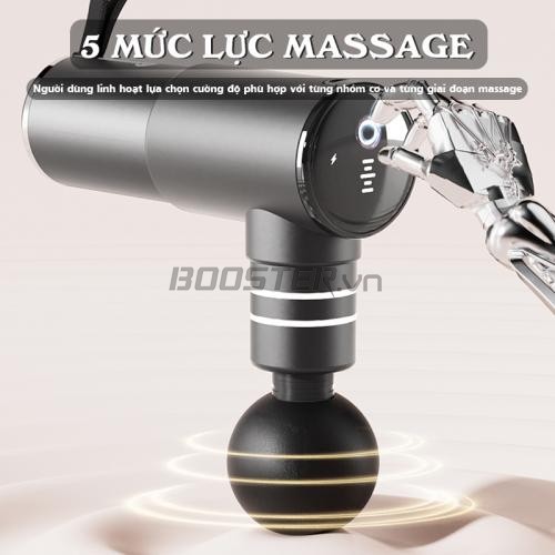 Súng massage giãn cơ Booster MINI 2A - 70W 5 đầu massage 