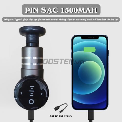 Súng massage giãn cơ Booster MINI 2A - 70W 5 đầu massage 